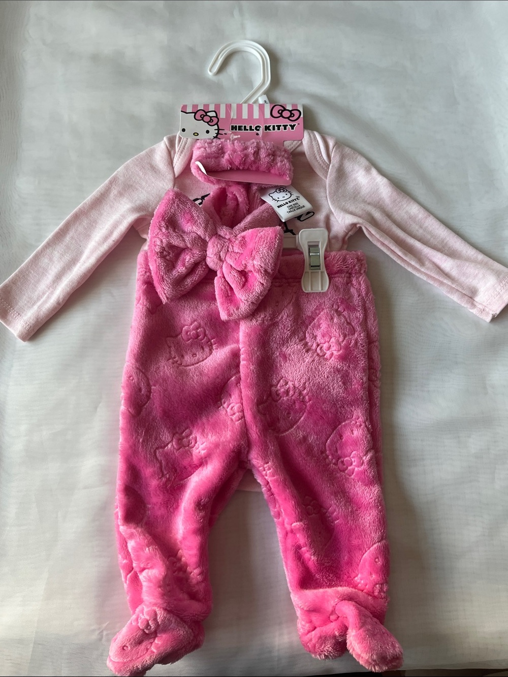 Hello Kitty Winter Themed Pink Baby Set with Bow